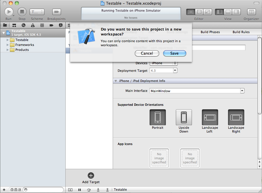 Create workspace screen shot